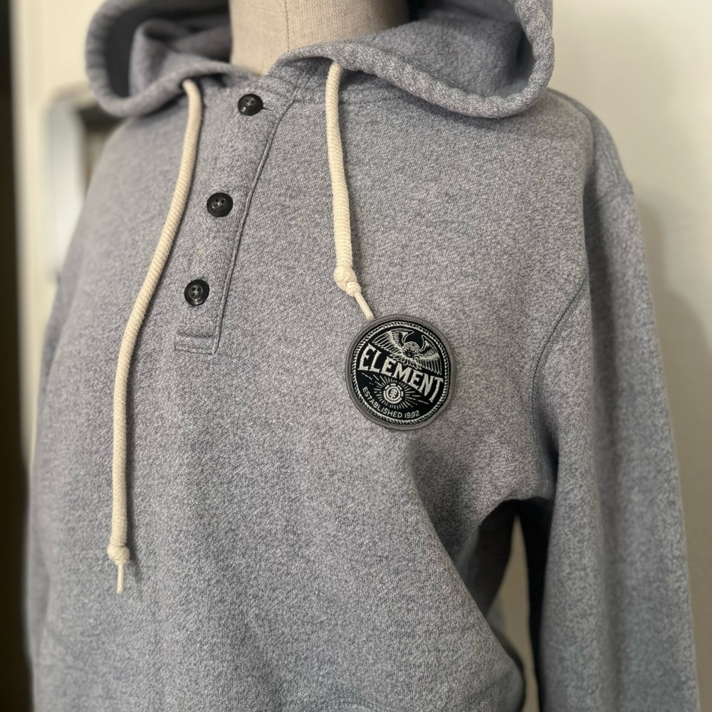 Men’s Element Hoodie size small solid gray pullover casual‎ outdoor sweater
